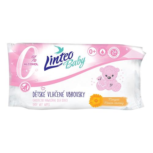 Linteo Dětské vlhčené ubrousky s měsíčkem lékařským Baby 24 ks Soft and cream