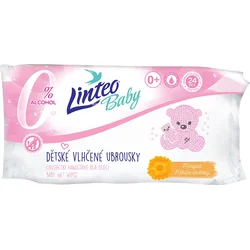 Linteo Dětské vlhčené ubrousky s měsíčkem lékařským Baby 24 ks Soft and cream