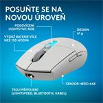 Logitech G305 X SUPERLIGHT, biela
