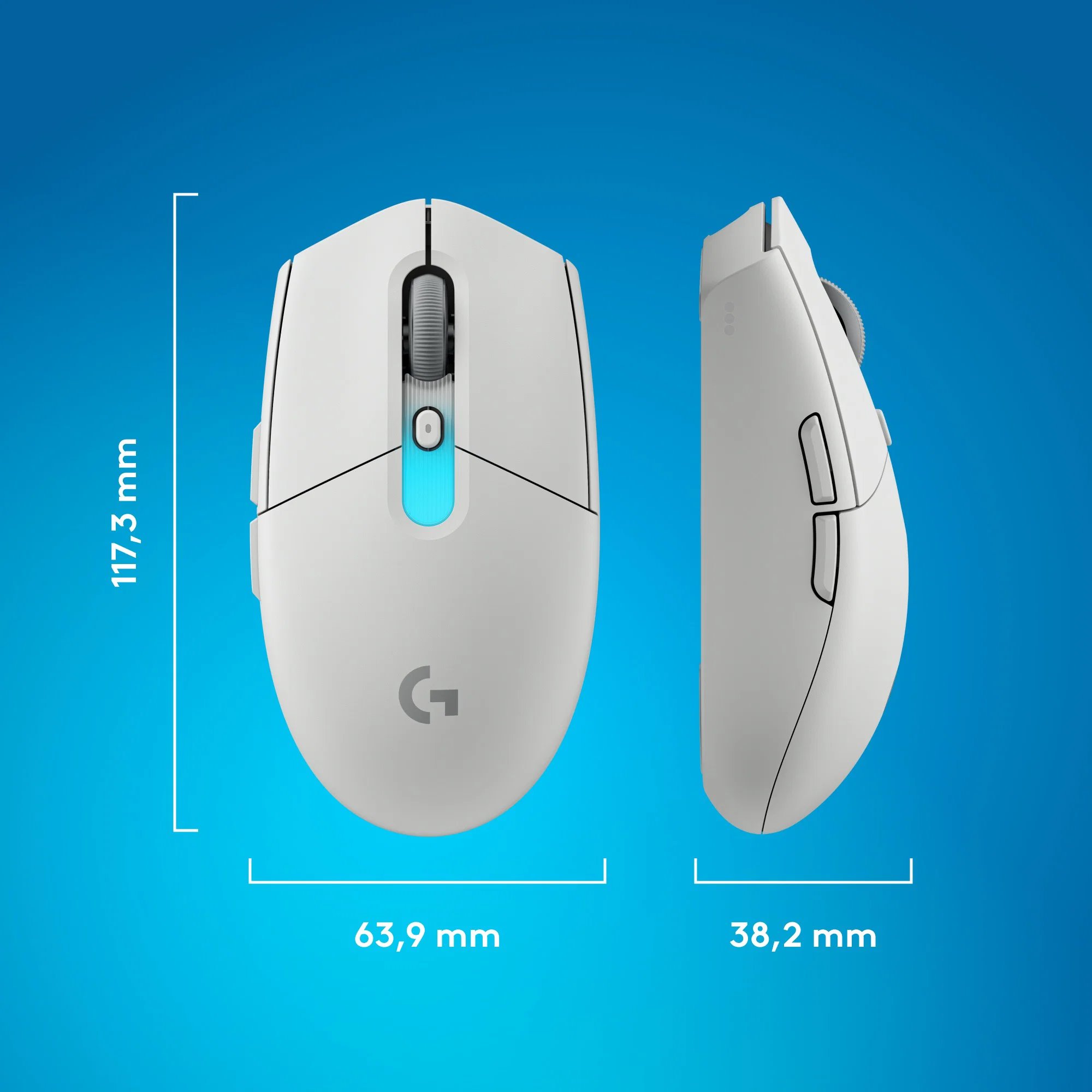 Logitech G305 X SUPERLIGHT, bílá