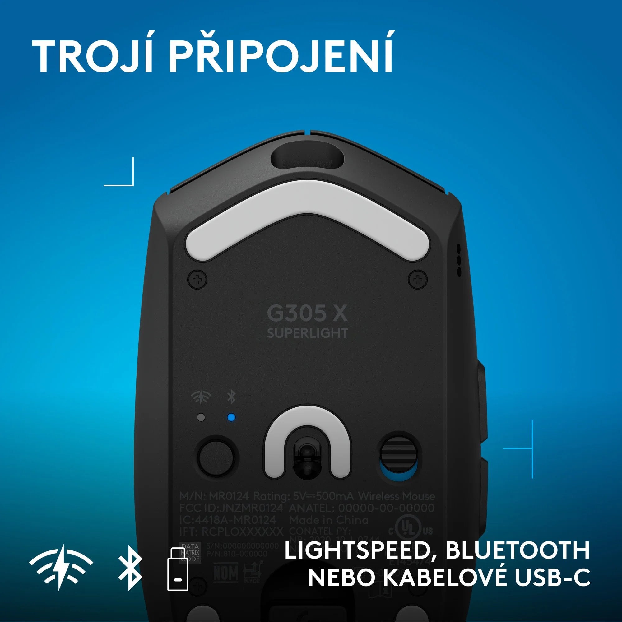 Logitech G305 X SUPERLIGHT, černá