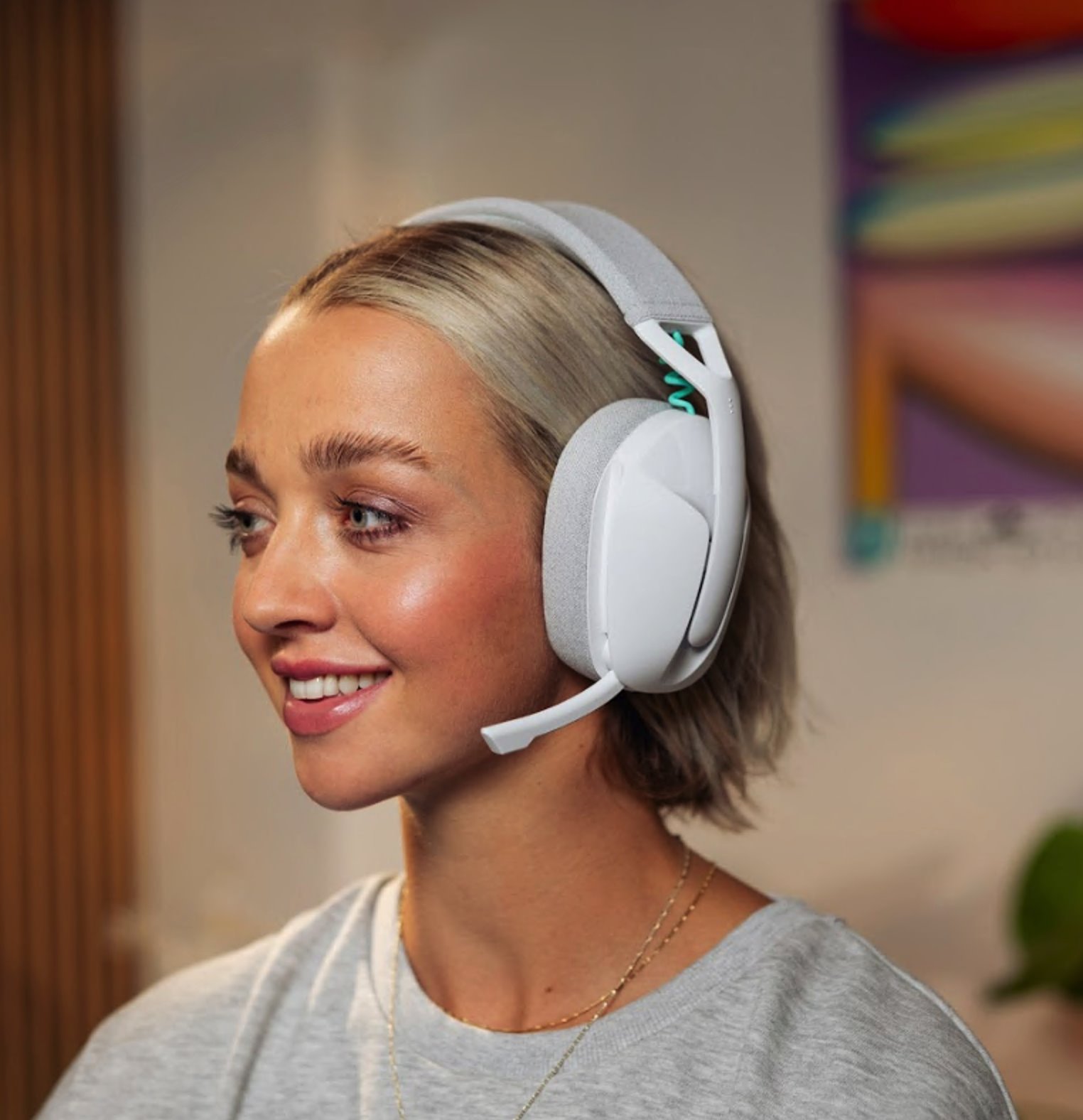 Logitech G321 LIGHTSPEED, bílá