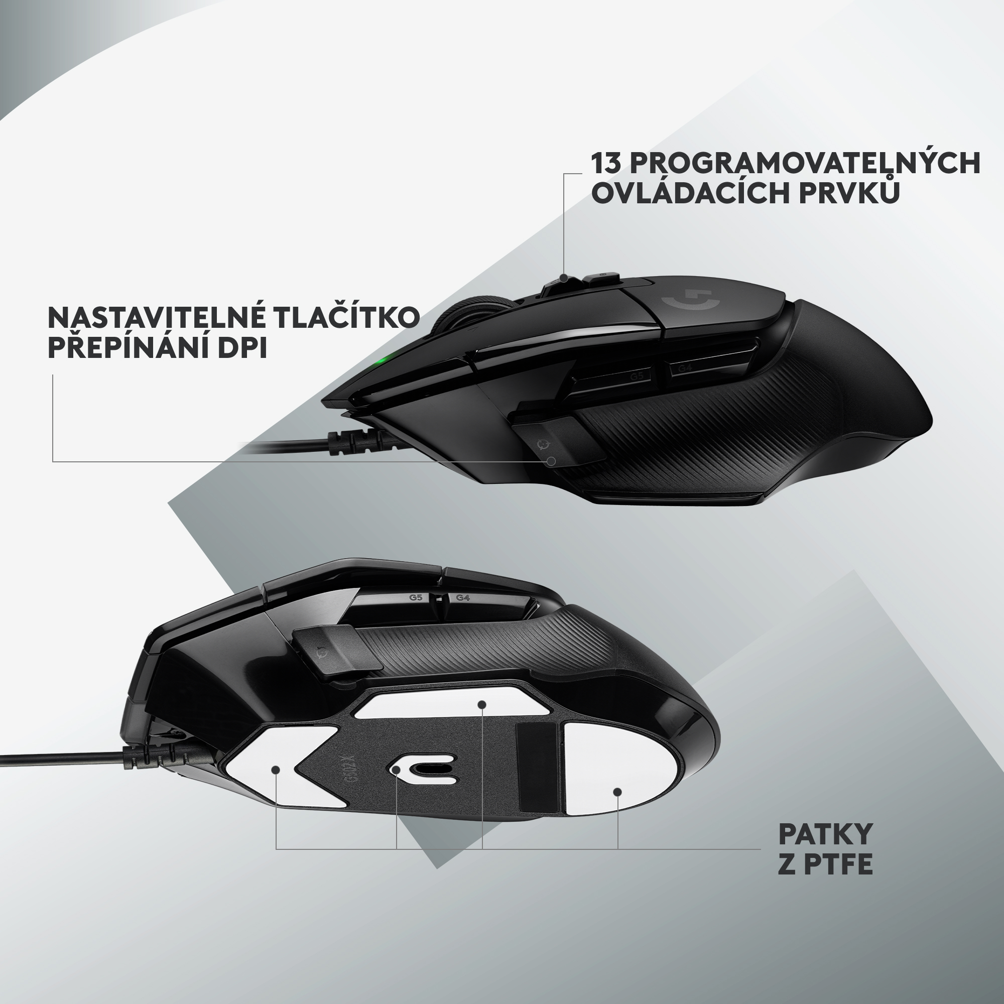 Logitech G502 X Gaming Mouse, černá