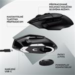 Logitech G502 X LIGHTSPEED Wireless Gaming Mouse, černá