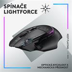 Logitech G502 X PLUS Wireless RGB Gaming Mouse, černá