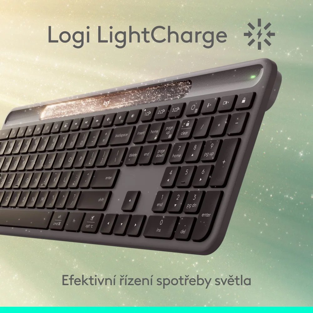 Logitech K980 Signature Slim Solar, Graphite - CZ/SK