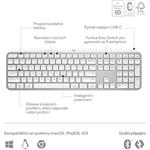 Logitech klávesnice Wireless MX Keys S, US, INTL, bezdrátová, Pale Grey, Bolt