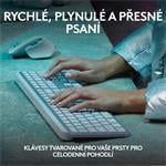 Logitech klávesnice Wireless MX Keys S, US, INTL, bezdrátová, Pale Grey, Bolt