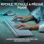 Logitech klávesnice Wireless MX Keys S, US, INTL, bezdrátová, Pale Grey, Bolt