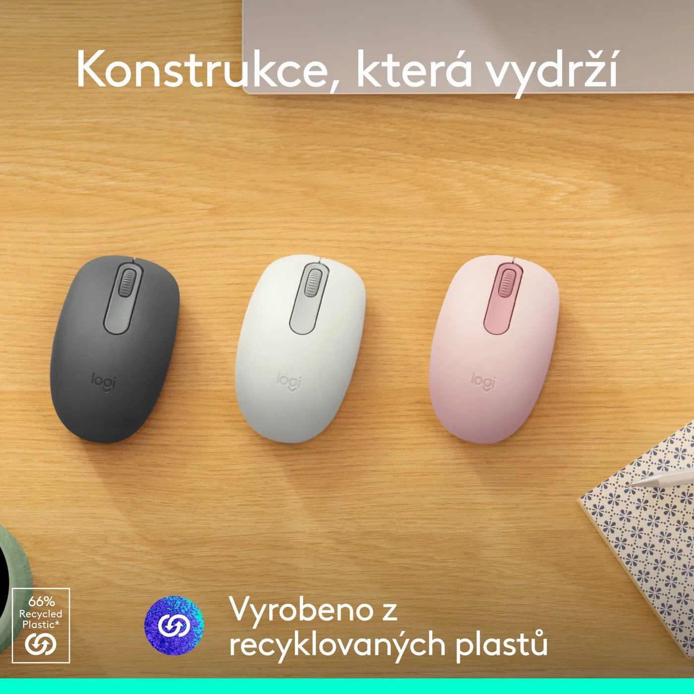 Logitech M196 - Bluetooth myš, bílá