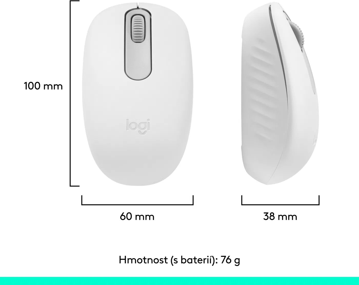 Logitech M196 - myš Bluetooth, biela
