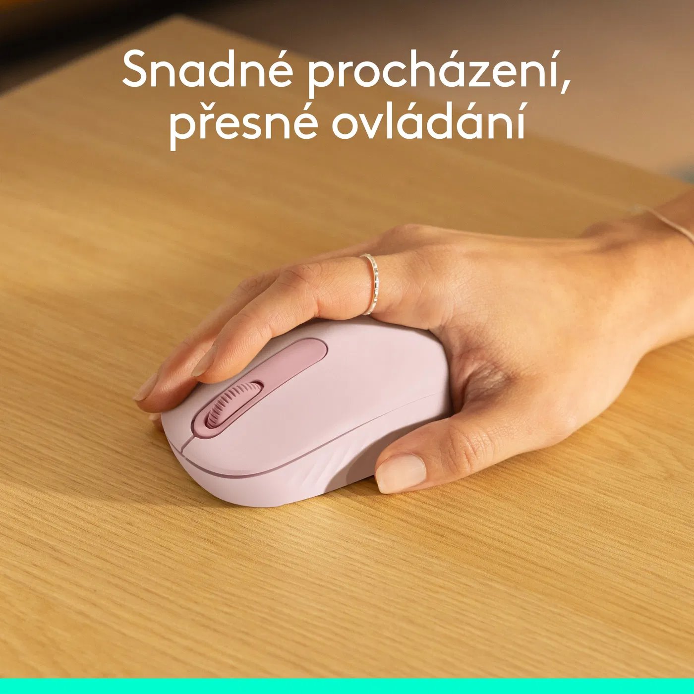 Logitech M196 - myš Bluetooth, ružová