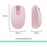 Logitech M196 - myš Bluetooth, ružová