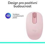 Logitech M196 - myš Bluetooth, ružová