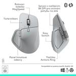 Logitech MX Master 4, bledosivá