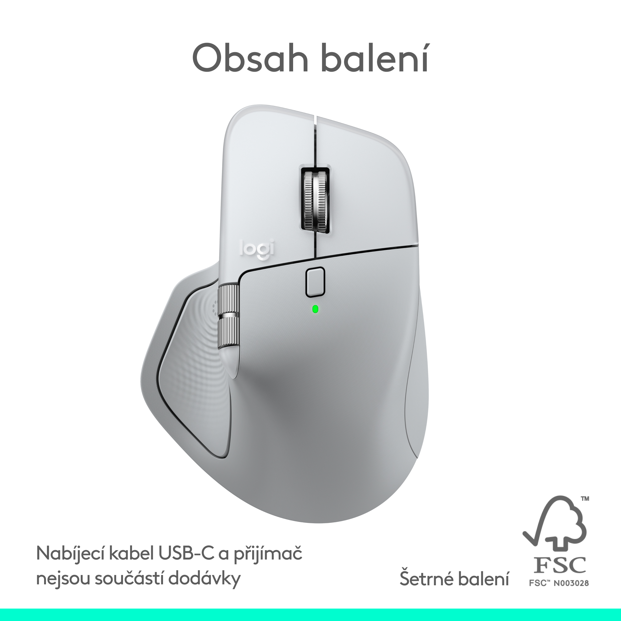 Logitech MX Master 4 pre Mac, biela