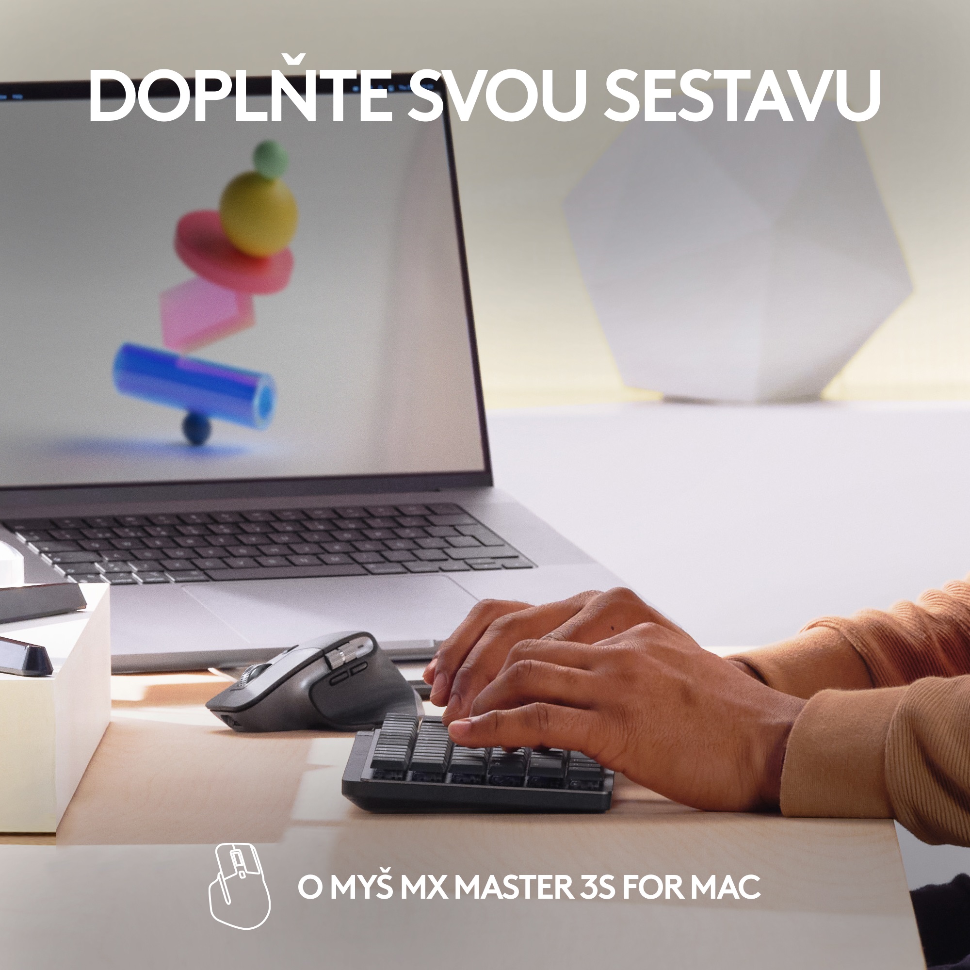 Logitech MX Mechanical Mini pre Mac Minimalist, vesmírne sivá, CZ