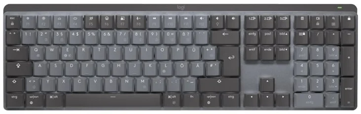 Logitech MX Mechanical, US, Klikací spínače, černá/grafitová