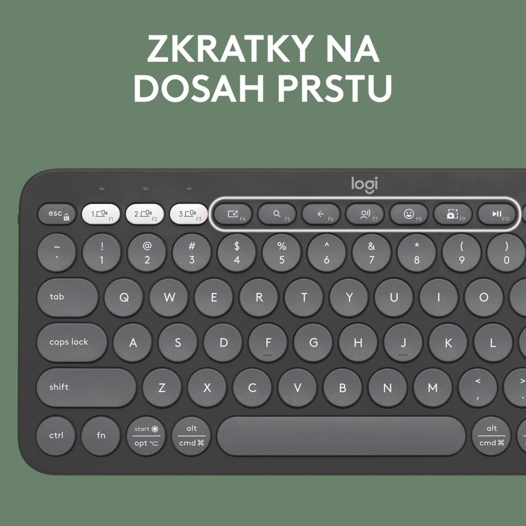 Logitech Pebble 2 Combo, bezdrátová klávesnice a myš, grafitová