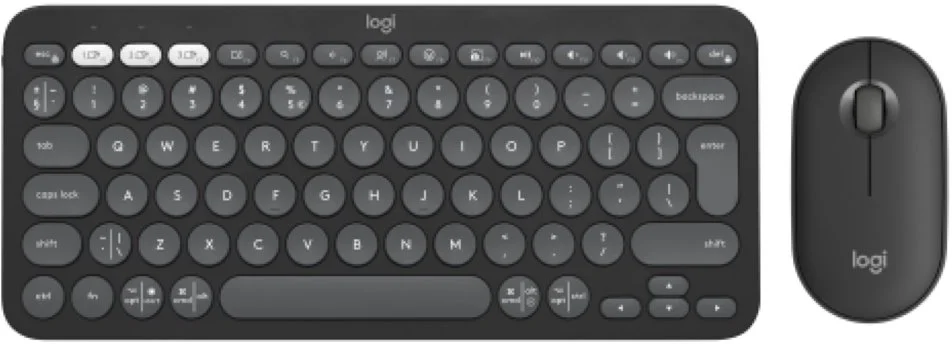 Logitech Pebble 2 Combo, bezdrôtová klávesnica a myš, grafitová