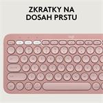 Logitech Pebble 2 Combo, bezdrôtová klávesnica a myš, ružová