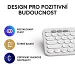 Logitech Pebble Keys 2 K380s, US, bezdrátová klávesnice, bílá