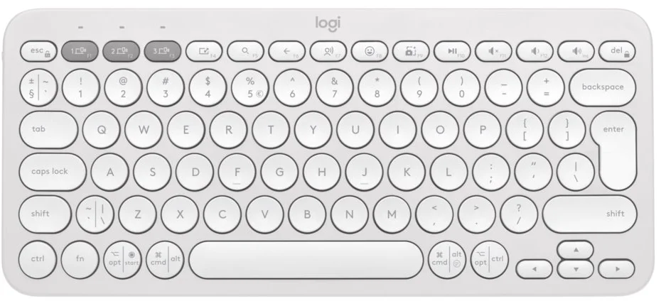 Logitech Pebble Keys 2 K380s, US, bezdrôtová klávesnica, biela