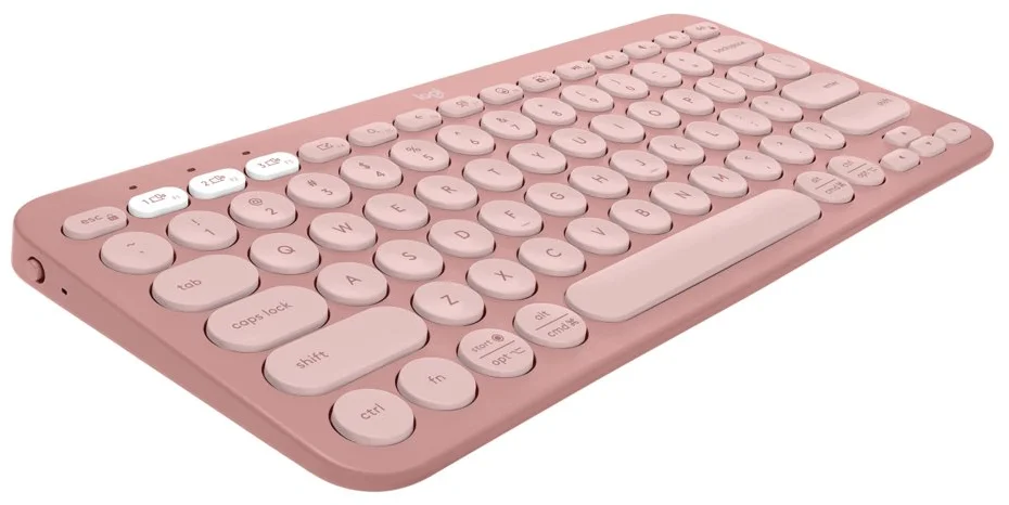 Logitech Pebble Keys 2 K380s, US, bezdrôtová klávesnica, ružová