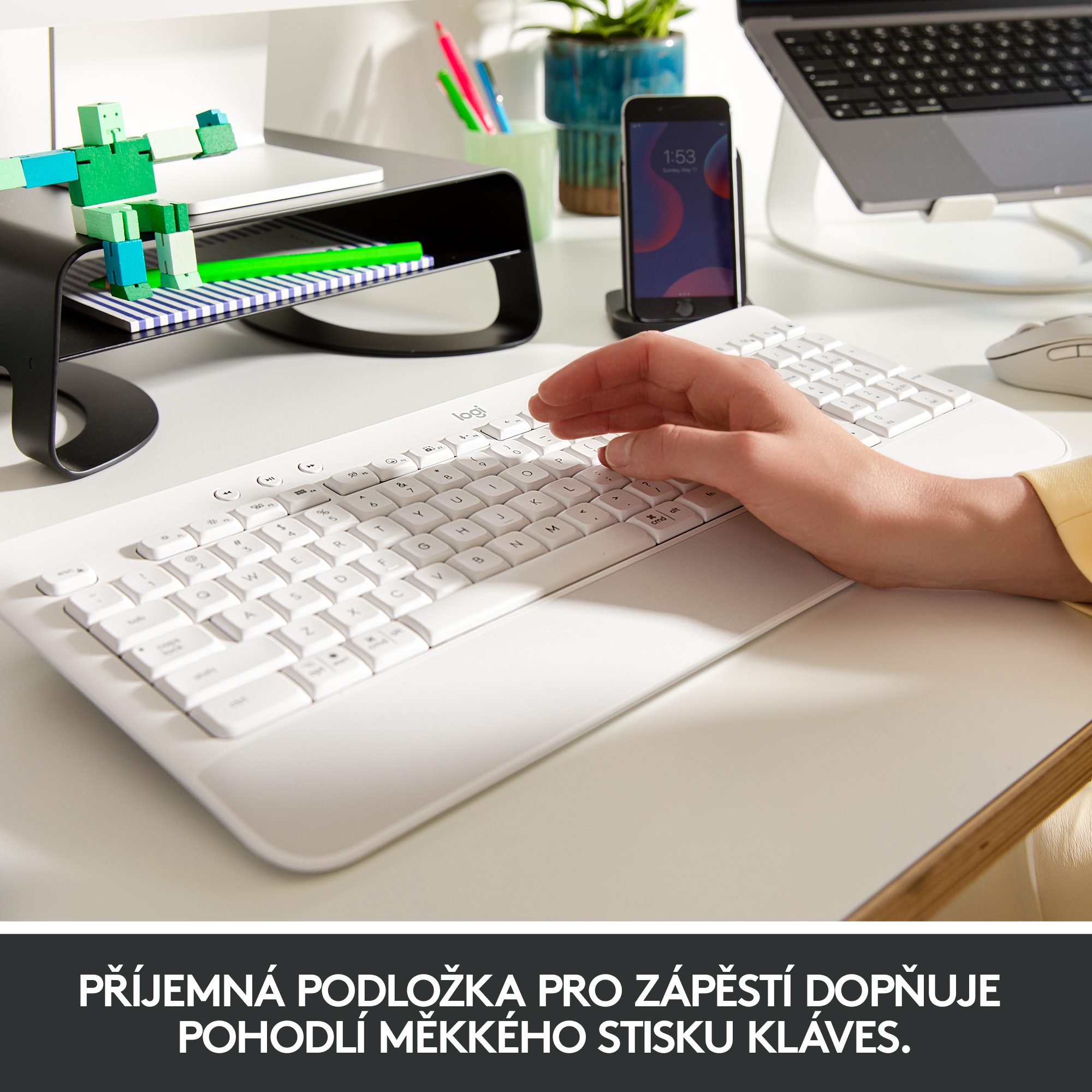 Logitech Signature K650 Wireless svetlo šedá