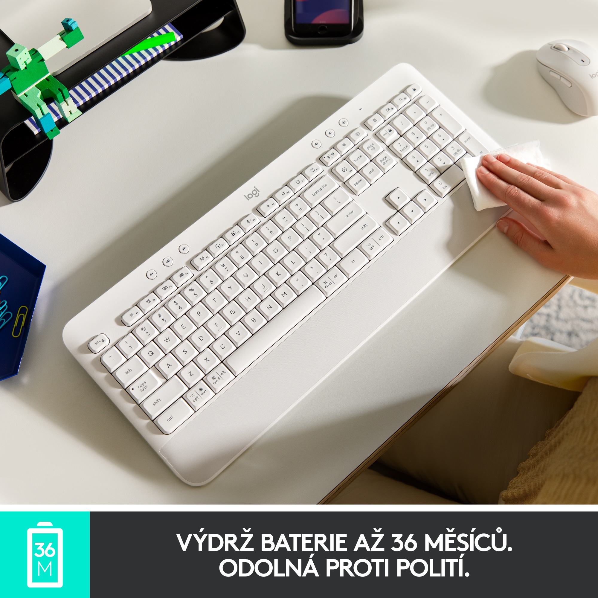 Logitech Signature K650 Wireless svetlo šedá