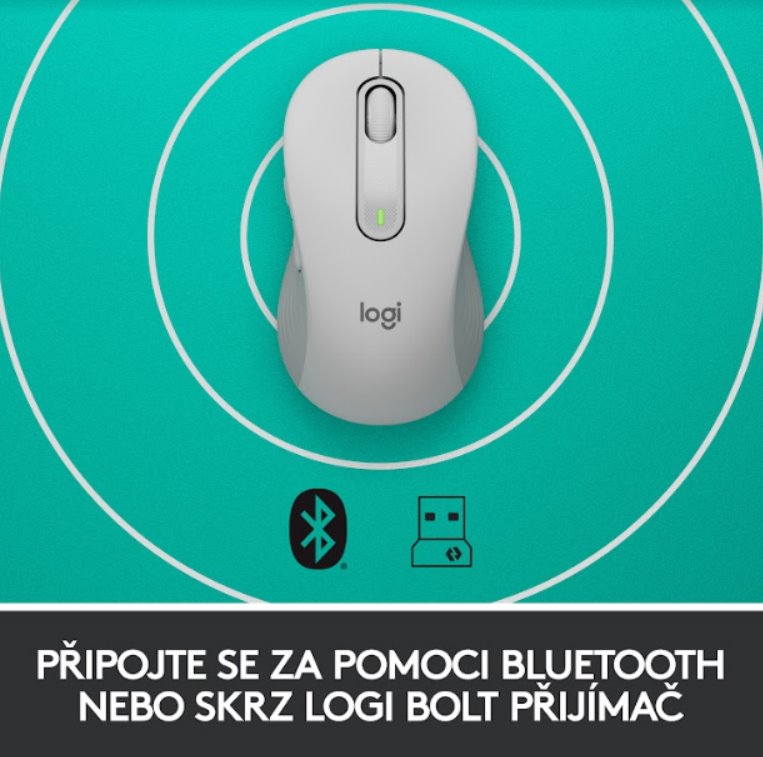 Logitech Wireless M650 M, biela