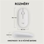 Logitech Wireless Pebble mouse 2, M350s, biela