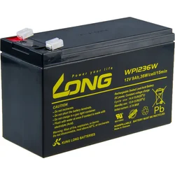 Long 12V 9Ah olověný akumulátor HighRate F2 (WP1236W)