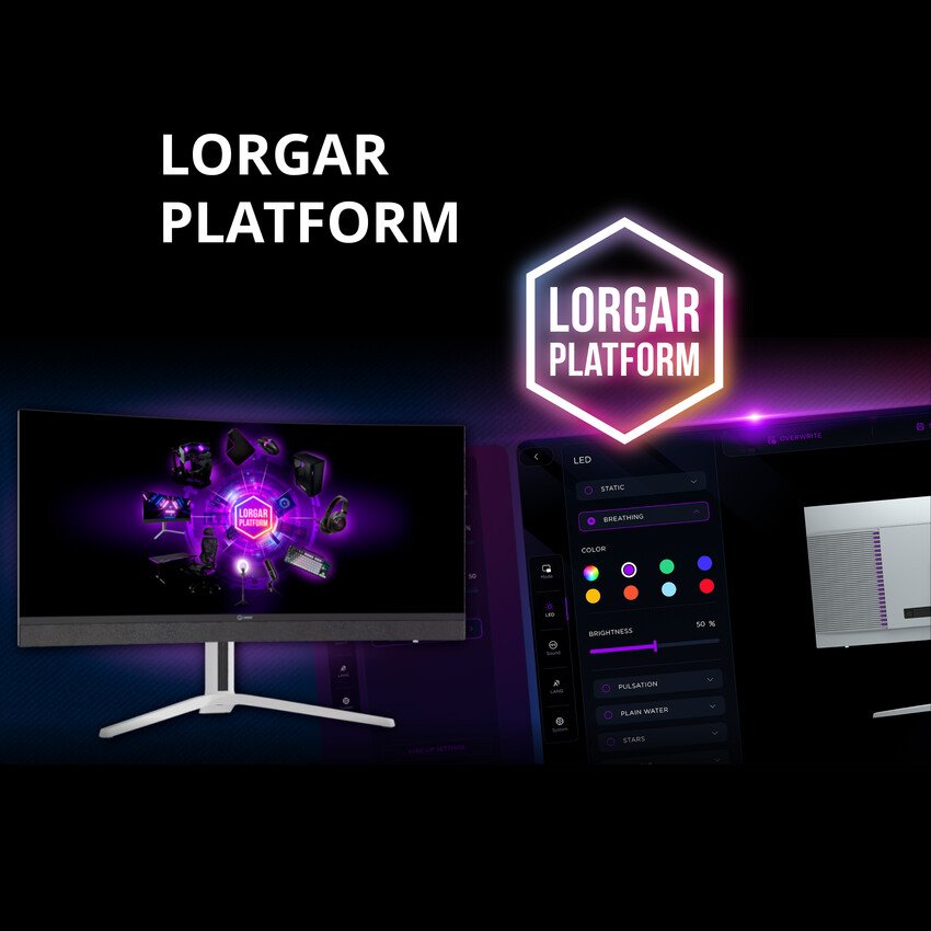 LORGAR 34 – herný zakrivený monitor, miniLED