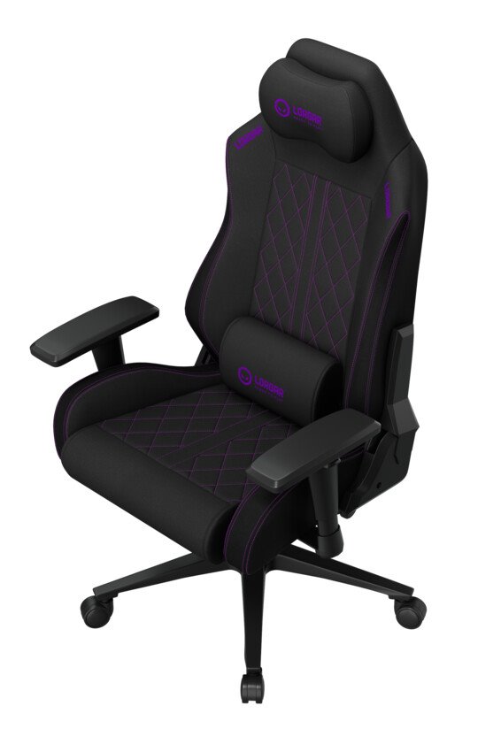 LORGAR CHA41, Ergonomic Gaming Chair Advanced, Černá/fialová