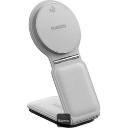 Magnetický držiak do auta s bezdrôtovým nabíjaním Baseus PrimeTrip C02 biely