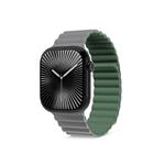 Magnetický remienok Epico pre Apple Watch 38/40/41 mm - sivý/zelený