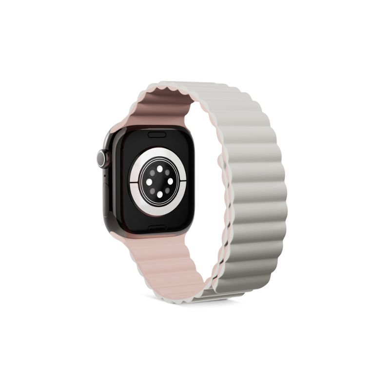 Magnetický remienok Epico pre Apple Watch 42/44/45 mm - ružový/sivý