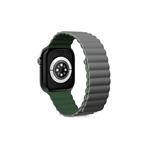 Magnetický remienok Epico pre Apple Watch 42/44/45 mm - sivý/zelený