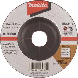 Makita A-80640 brúsny kotúč 115x6x22 z nerezovej ocele