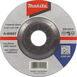 Makita A-80927 brúsny kotúč 115x6x22 oceľ