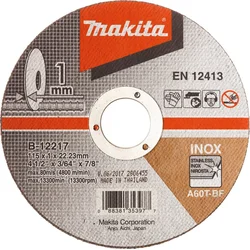 Makita B-12217 řezný kotouč 115x1x22 nerez