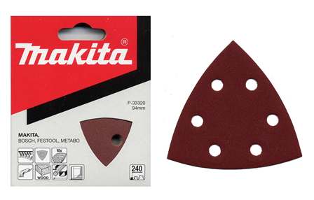 MAKITA brúsny papier na suchý zips 94x94x94mm 6 otvorov K80 10ks=oldP-01585