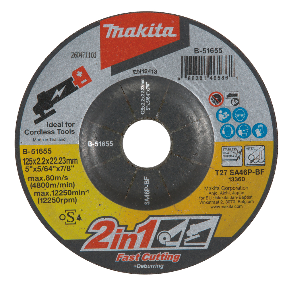 MAKITA brúsny/rezný kotúč 2v1 125x2,0x22,23 mm