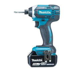 Makita DTD152RTJ Aku rázový šroubovák 1/4" Li-ion LXT 18V/5,0Ah, Makpac - Akumulátorové nářadí - Rázové utahováky