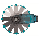 Makita DTM53RTJX1 Aku MultiTool s příslušenstvím Li-ion LXT 18V/5,0Ah