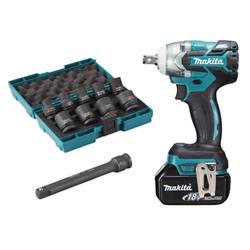 Makita DTW285RFJX Aku rázový utahovák s příslušenstvím Li-ion LXT 18V/3,0Ah - Akumulátorové nářadí - Rázové utahováky