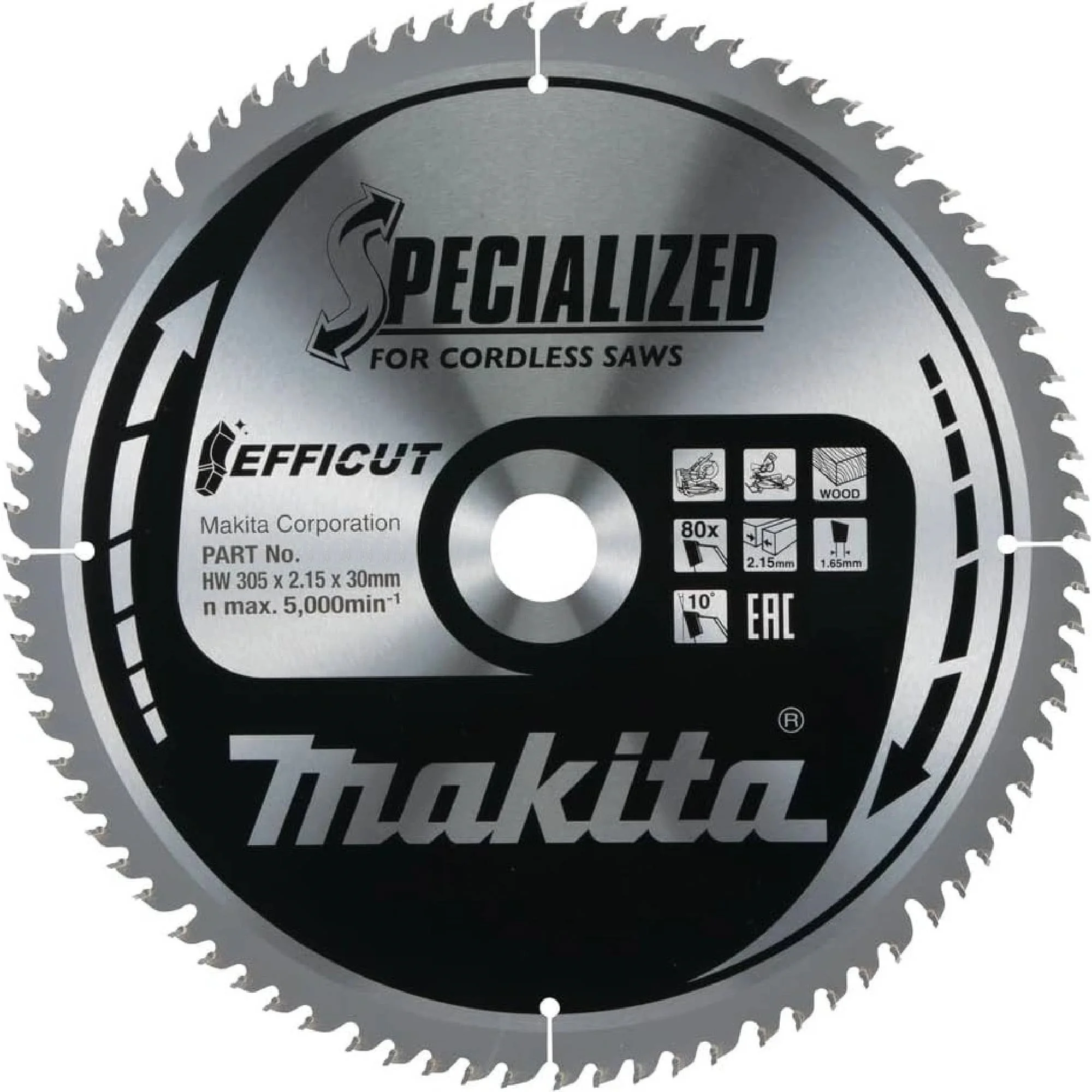 Makita hliníkový pílový kotúč SPECIALIZED 305x2,4x30mm 80Z (B-33342)