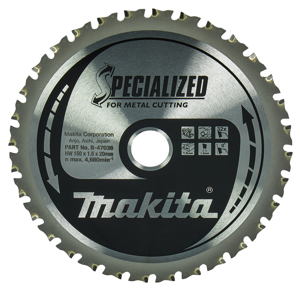 MAKITA kotouč pilový ocel SPECIALIZED 150x1.5x20mm 32Z = old B-47151
