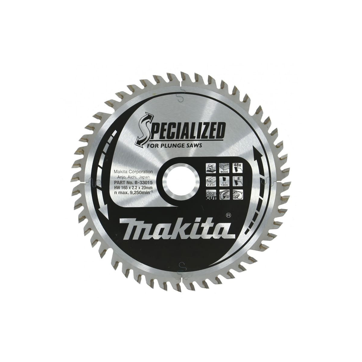 MAKITA pílový kotúč SPECIALIZED 165x2,2x20mm 48Z pre ponorné píly = ol
